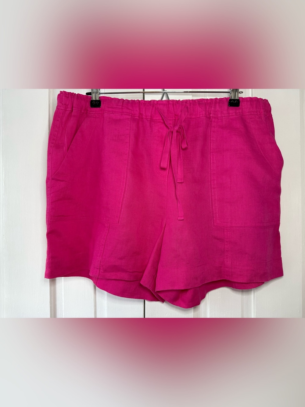Cremieux NWOT Pink Linen Shorts - Large